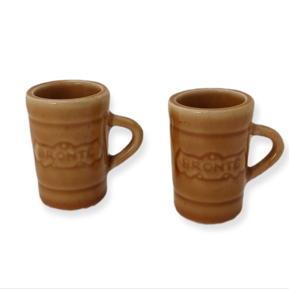 Bronte Shot Glasses Genuine Regal China Yorkshire Liqueur Pair Mini Mugs